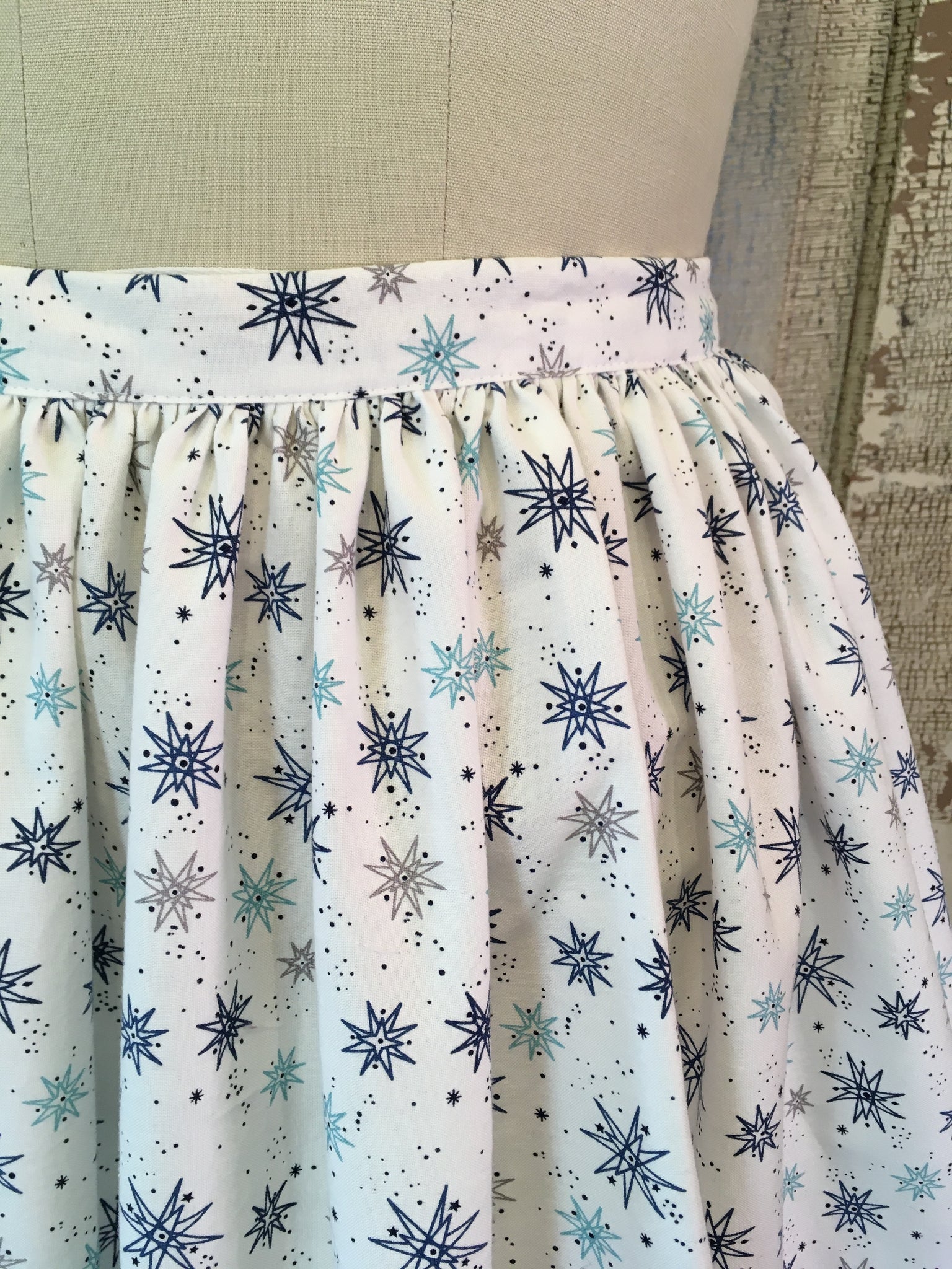 Gidget Skirt- "Blue Starburst"
